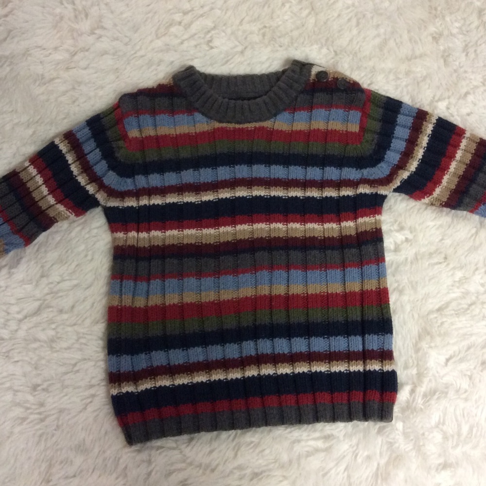 Children’s Place Striped 100% Cotton Sweater 24M